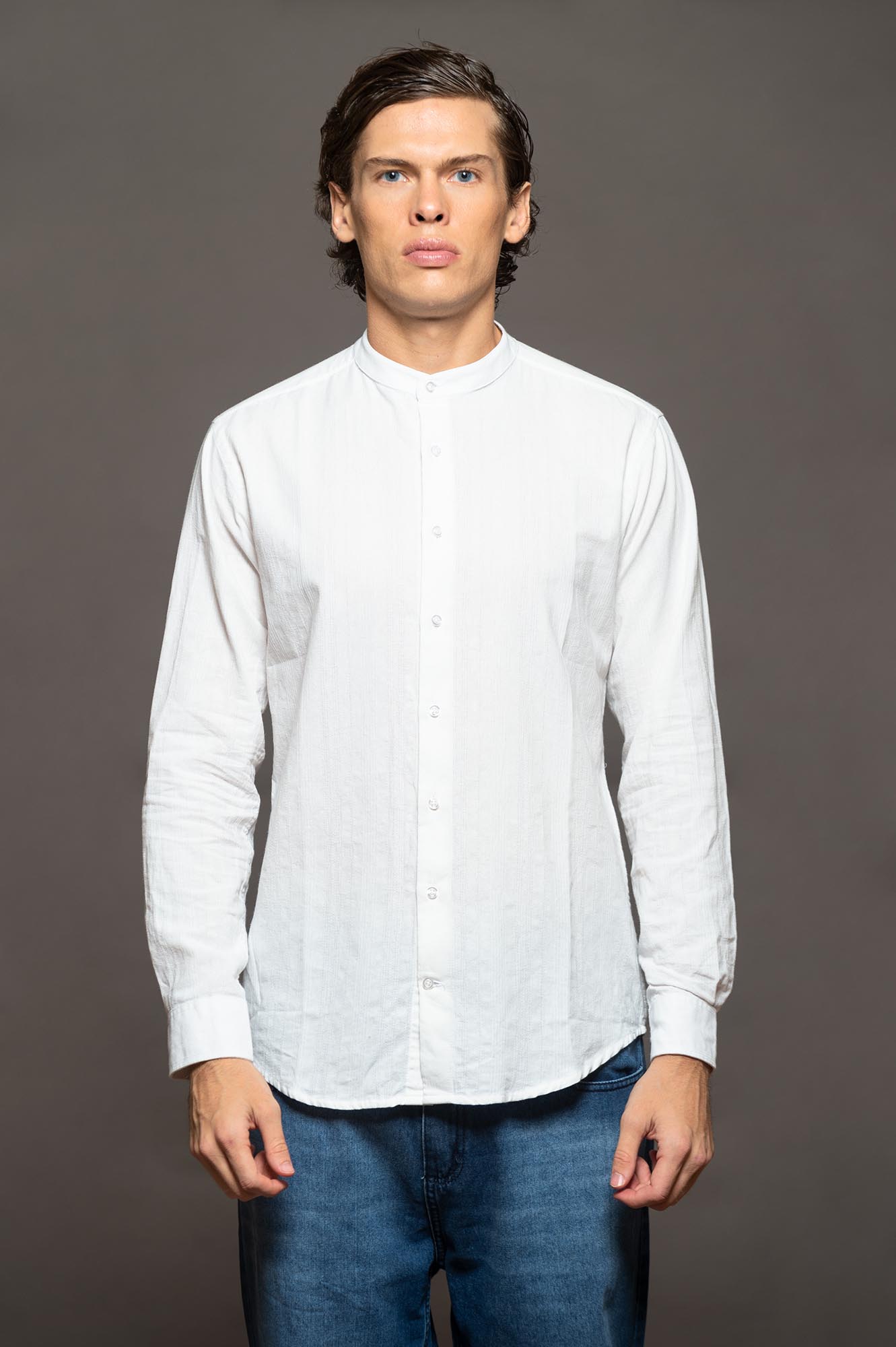 6854MAOMLBL - CAMISA LATTE  MAO SKSP BLANCO